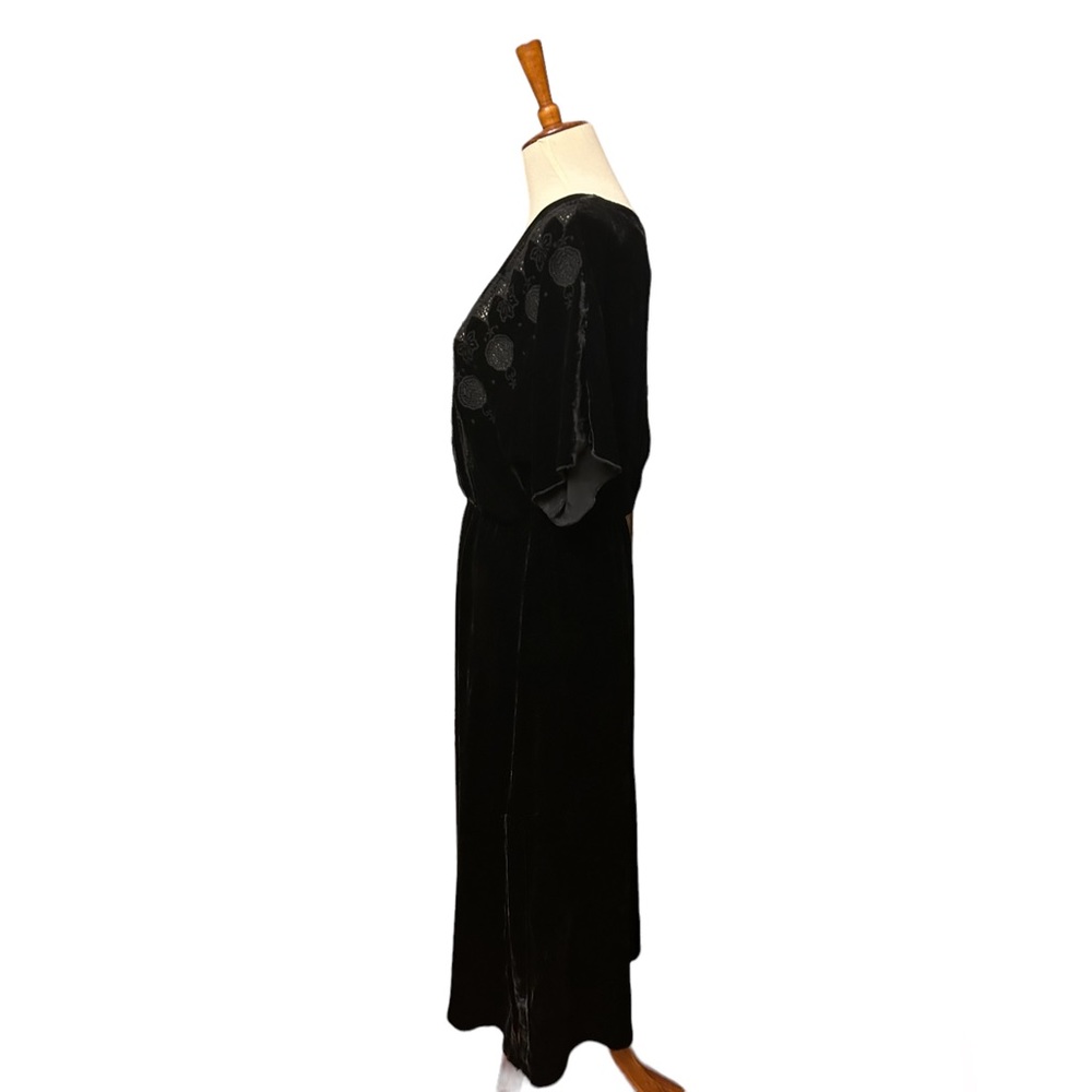 JOHNNY WAS ‘Coco’ 100% Silk Velvet Wrap Dress - Picture 6 of 16